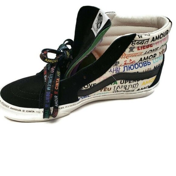 Vans Size Mens 8.5 Womens 10 OFF THE WALL Skateboard Shoes 721545 LOVE AMOR - Picture 9 of 10